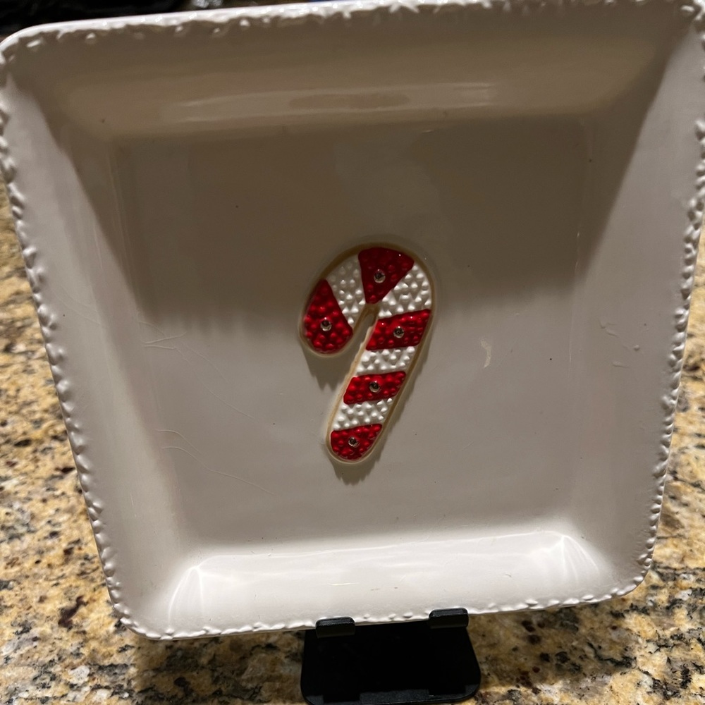 Candy Cane Cookie plate